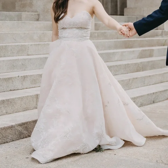 Viero Bridal | Dresses | Viero Bridal Pink Floral Gown | Poshmark